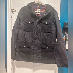 Timberland Men's Black Hooded Coat